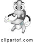 Vector of Cartoon Microscope Mascot Holding a Specimen Slide by BNP Design Studio