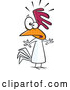 Vector of Cartoon Nervous Chicken by Toonaday