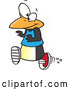 Vector of Cartoon Penguin Running by Toonaday