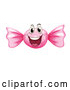 Vector of Cartoon Pink Hard Candy Mascot by