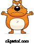 Vector of Cartoon Plump Orange Cat Waving His Fists by Cory Thoman