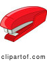 Vector of Cartoon Red Stapler by Yayayoyo