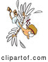 Vector of Cartoon Scene of Icarus Falling After the Wax on His Wings Melted by Toonaday