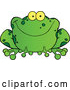 Vector of Cartoon Speckled Green Frog Smiling by Hit Toon