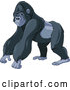 Vector of Cartoon Strong Gorilla by Pushkin