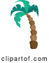 Vector of Cartoon Tall Palm Tree by Visekart