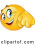 Vector of Cartoon Yellow Emoji Smiley Face Emoticon Doing a Fist Bump by Yayayoyo