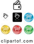 Vector of Collection of Different Colored Wallet Icon Buttons by AtStockIllustration