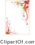 Vector of Colorful Floral Vines and Splatters - Border Background Design by MilsiArt