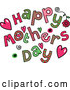 Vector of Colorful Sketched Happy Mothers Day Text by Prawny