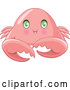 Vector of Cute Baby Crab with Green Eyes by Pushkin