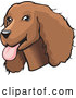 Vector of Friendly Brown Cocker Spaniel Dog with Its Tongue Hanging out of Its Mouth by David Rey