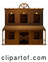 Vector of Ghost Town Saloon Building by
