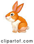 Vector of Ginger Bunny Rabbit Sitting by Graphics RF
