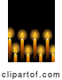 Vector of Glowing Yellow Candles over Black by Elaineitalia