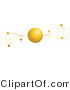 Vector of Gold Heart Ball and Vines - Web Header Flourish Design Element by Elaineitalia