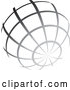 Vector of Gradient Gray Wire Globe by TA Images