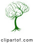 Vector of Green Brain Tree by AtStockIllustration