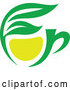 Vector of Green Tea Cup with Lemon and Leaves 1 by Vector Tradition SM