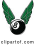 Vector of Green Winged Billiards Eightball by Vector Tradition SM