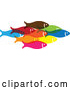 Vector of Group of Colorful Schooling Fish 3 by ColorMagic