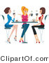 Vector of Group of Girls Talking over Coffee by BNP Design Studio