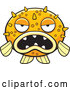 Vector of Grumpy Orange Blowfish Facing Front by Cory Thoman