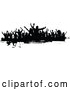 Vector of Grungy Black and White Border of Silhouetted Dancers - 3 by KJ Pargeter