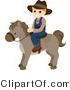 Vector of Happy Boy Riding a Pony by BNP Design Studio