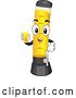 Vector of Happy Cartoon Beer Tower Character Holding a Glass by BNP Design Studio