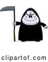 Vector of Happy Cartoon Chubby Grim Reaper by Cory Thoman