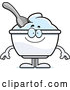 Vector of Happy Cartoon Plain Yogurt Mascot Character by Cory Thoman