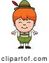 Vector of Happy Cartoon Red Haired Oktoberfest German Boy by Cory Thoman