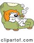 Vector of Happy Cartoon White Boss Dog Smoking a Cigar in a Green Arm Chair by Johnny Sajem
