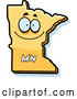 Vector of Happy Cartoon Yellow Minnesota State Character by Cory Thoman