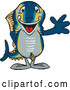 Vector of Happy CartoonTuna Fish Waving by Dennis Holmes Designs