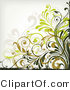 Vector of Leafy Floral Vines Background Design Version 8 by OnFocusMedia