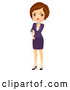 Vector of Mad Short Haired Brunette White Businesswoman Rolling up Her Sleeves by BNP Design Studio