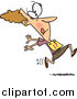 Vector of Office Olympics - Businesswoman Running - Cartoon Style by Toonaday