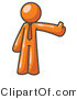 Vector of Orange Business Guy Giving the Thumbs up by Leo Blanchette