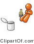 Vector of Orange Guy Bum with Alcohol and a Can by Leo Blanchette