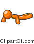 Vector of Orange Guy Doing Pushups by Leo Blanchette