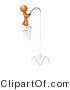 Vector of Orange Guy Fishing on a Cliff by Leo Blanchette