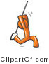 Vector of Orange Guy Swinging on a Rope by Leo Blanchette