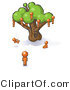 Vector of Orange Guy Watching Others Fall from the Family Tree by Leo Blanchette