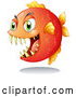 Vector of Orange Piranha Fish by Graphics RF