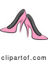 Vector of Pink Boutique High Heels by BNP Design Studio
