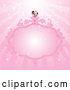 Vector of Pink Princess with a Heart Diamond and Rays by Pushkin