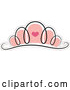 Vector of Pink Tiara with a Heart by BNP Design Studio