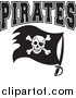 Vector of Pirates Flag with Sword - Sports Team Art by Johnny Sajem